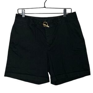 Lauren Ralph Lauren Womens Chino Gold Toggle Rope Shorts Black Size 10